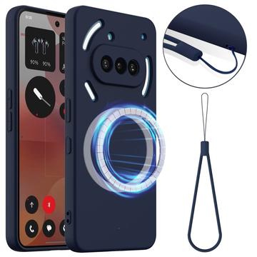 Nothing Phone (3a) Etui z Płynnego Silikonu - kompatybilne z MagSafe - Ciemnoniebieski
