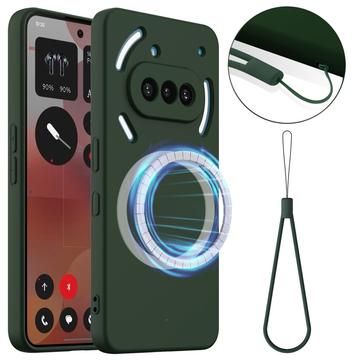 Nothing Phone (3a) Etui z Płynnego Silikonu - kompatybilne z MagSafe - Ciemna Zieleń