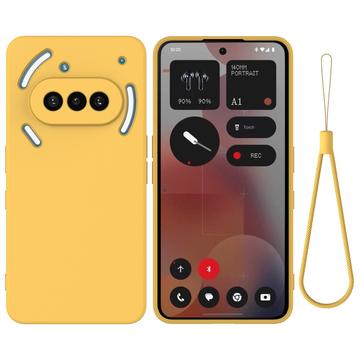 Nothing Phone (3a) Etui z płynnego silikonu z paskiem na rękę
