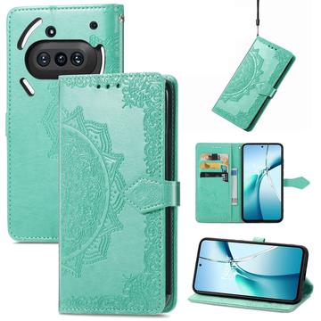 Etui z Portfelem z Serii Mandala do Nothing Phone (3a) - Zieleń