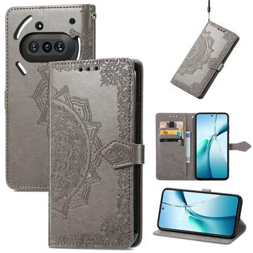 Etui z Portfelem z Serii Mandala do Nothing Phone (3a) - Szary
