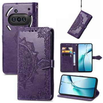 Etui z Portfelem z Serii Mandala do Nothing Phone (3a) - Fiolet