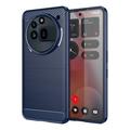 Nothing Phone (3a) Pro Szczotkowane Etui z TPU - Włókno Węglowe