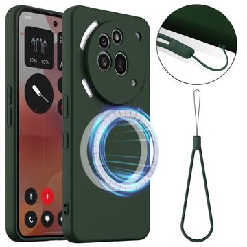 Nothing Phone (3a) Pro Etui z Płynnego Silikonu - kompatybilne z MagSafe - Ciemna Zieleń