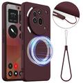 Nothing Phone (3a) Pro Etui z Płynnego Silikonu - kompatybilne z MagSafe - Czerwone Wino