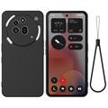 Nothing Phone (3a) Pro Etui z płynnego silikonu z paskiem na rękę - czarny