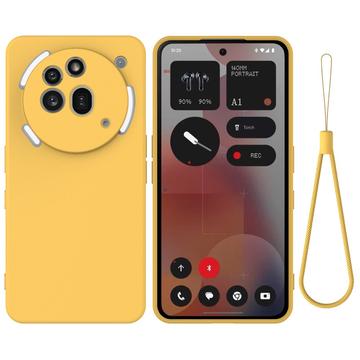 Nothing Phone (3a) Pro Etui z płynnego silikonu z paskiem na rękę
