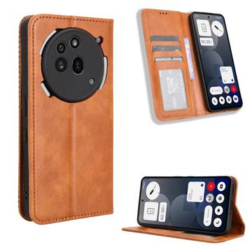 Etui Nothing Phone (3a) Pro Etui portfelowe z magnetycznym zamknięciem - brązowy