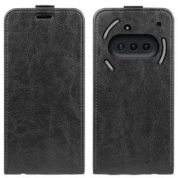 Nothing Phone (3a) Pionowe Etui z Kieszenią na Kartę - Czarne