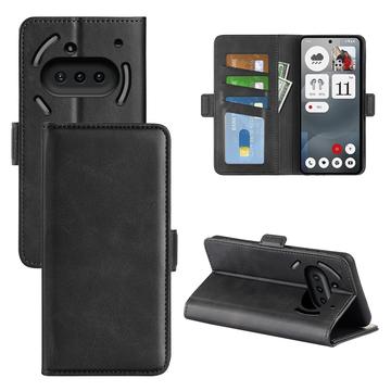 Nothing Phone (3a) Etui portfelowe z magnetycznym zamknięciem - tekstura cielęca