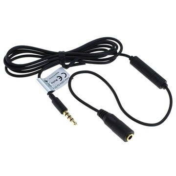 Przedłużacz Audio 3.5mm z Mikrofonem OTB - 125cm - Czarny