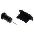 Zestaw Przeciwpyłowych Wtyczek OTB - USB 3.1 Typu-C, 3.5mm - Czarny