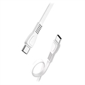 Okkes PD02 Type-C / Type-C Kabel do Ładowania Danych - 100cm - Biały