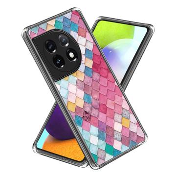 OnePlus 12R/Ace 3 Stylish Ultracienkie Etui z TPU - Tęczowy Romb