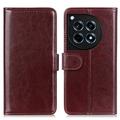Etui z Portfelem do OnePlus 12R/Ace 3 z Magnetycznym Zamknięciem - Brąz
