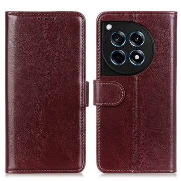 Etui z Portfelem do OnePlus 12R/Ace 3 z Magnetycznym Zamknięciem - Brąz