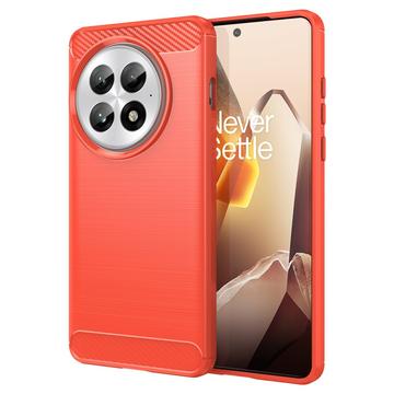 OnePlus 13 Szczotkowane Etui z TPU - Włókno Węglowe