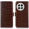 OnePlus 13 Skórzane Etui z Portfelem Crocodile z RFID