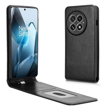 OnePlus 13 Pionowe Etui z Kieszenią na Kartę - Czarne