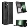 OnePlus Ace 5 Racing/Nord CE5 Etui z Portfelem Retro z Magnetycznym Zamknięciem - Czarne