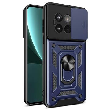 OnePlus Ace 5/5 Pro/13R Hybrydowe Etui z Pierścieniem Obrotowym z Osłoną Aparatu - Błękit