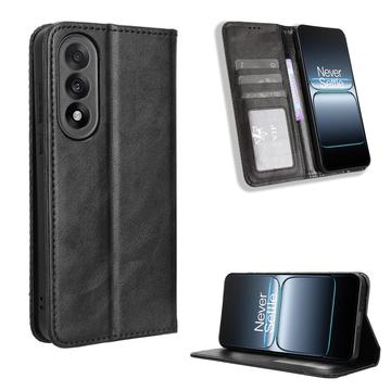 OnePlus Ace 5 Ultra/Nord 5 Etui z Portfelem Retro z Magnetycznym Zamknięciem - Czarne