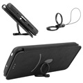 OnePlus Nord 2T Etui z Klapką - Włókno Węglowe - Czarne