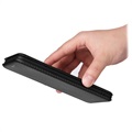 OnePlus Nord 2T Etui z Klapką - Włókno Węglowe - Czarne