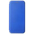 OnePlus Nord 2T Etui z Klapką - Włókno Węglowe - Błękit