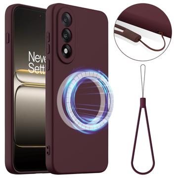 OnePlus Nord 5 Etui z Płynnego Silikonu - kompatybilne z MagSafe - Czerwone Wino