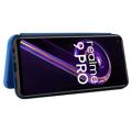 OnePlus Nord CE 2 Lite 5G Etui z Klapką - Włókno Węglowe - Błękit