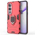 OnePlus Nord CE4/Ace 3V Hybrydowe Etui z Uchwytem Ring - Czerwień