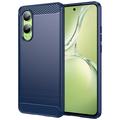 OnePlus Nord CE4 Lite/Oppo K12x Szczotkowane Etui z TPU - Włókno Węglowe - Błękit