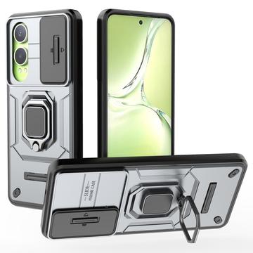 OnePlus Nord CE4 Lite/Oppo K12x Hybrydowe Etui z Pierścieniem Obrotowym z Osłoną Aparatu