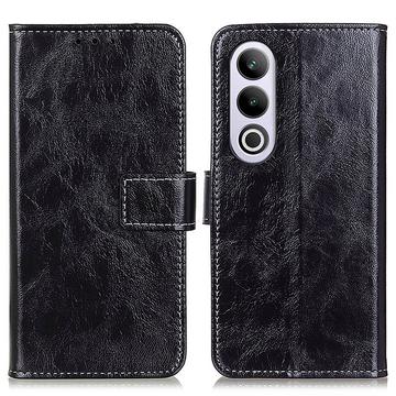 OnePlus Nord CE4/Oppo K12 Etui portfelowe z magnetycznym zamknięciem - czarny
