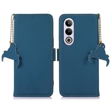OnePlus Nord CE4 Skórzane Etui z Portfelem z RFID - Błękit