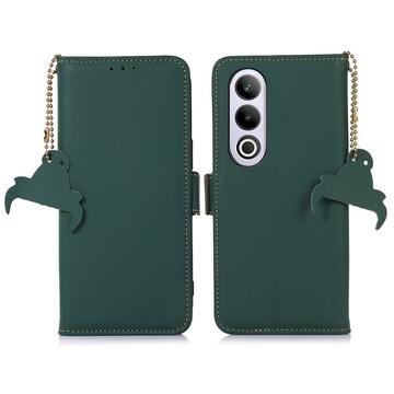 OnePlus Nord CE4 Skórzane Etui z Portfelem z RFID - Zieleń
