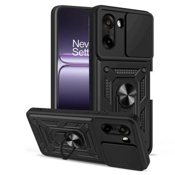 OnePlus Nord CE5 Hybrydowe Etui z Pierścieniem Obrotowym z Osłoną Aparatu - Czerń