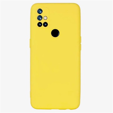 Gumowane Etui z Tworzywa do OnePlus Nord N10 5G - Żółty