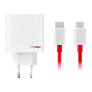 OnePlus SuperVOOC 80W Dwuportowy zasilacz GaN 5461100597 - Biały