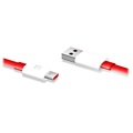 OnePlus Kabel Type-C Warp Charge 5461100011 - 1m - Czerwień / Biel