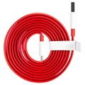 OnePlus Kabel Type-C Warp Charge 5461100012 - 1.5m - Czerwień / Biel