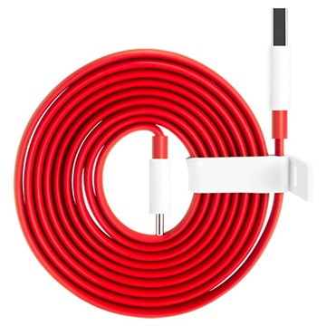 OnePlus Kabel Type-C Warp Charge 5461100012 - 1.5m - Czerwień / Biel