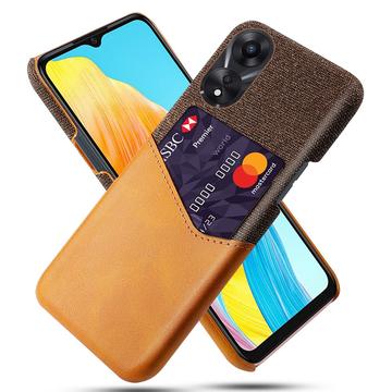 Oppo A18/A38 Etui KSQ z Miejscem na Kartę - Pomarańcz