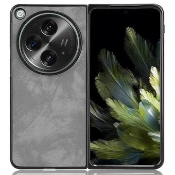 Oppo Find N3/OnePlus Open Powlekane Plastikowe Etui - Szary