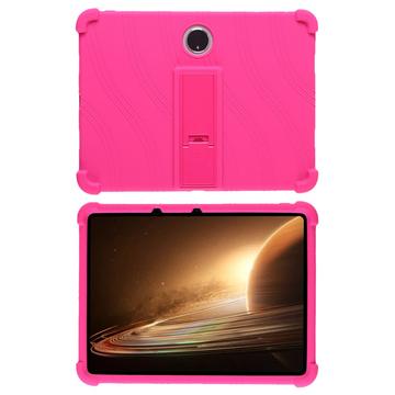 Oppo Pad 2 Silikonowe etui z podpórką - Ciemny Róż