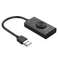 Orico SC2 Zewnętrzna Karta Dźwiękowa na USB z Regulacją Głośności - Czarna
