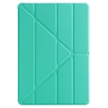 iPad 10.2 2019/2020/2021 Etui Folio Origami Stand - Niebieskozielony