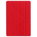 iPad 10.2 2019/2020/2021 Etui Folio Origami Stand - Czerwień