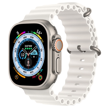 Apple Watch Ultra/8/SE (2022)/7/SE/6/5/4 Pasek Ocean MQE93ZM/A - 49mm, 45mm, 44mm - Biel